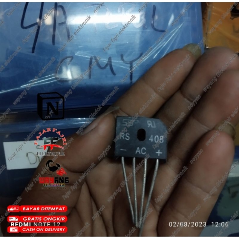 Jual Dioda sisir 408 Diode 4 kaki 4 Ampere | Shopee Indonesia