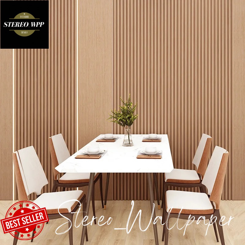 Jual Wpc Panel Dinding Wpc Wallpanel Kisi Uk M X Cm X Cm Stereo Wallpaper Shopee Indonesia