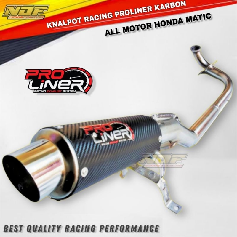 Jual Knalpot Racing PROLINER KARBON Full System All Motor Honda Matic ...