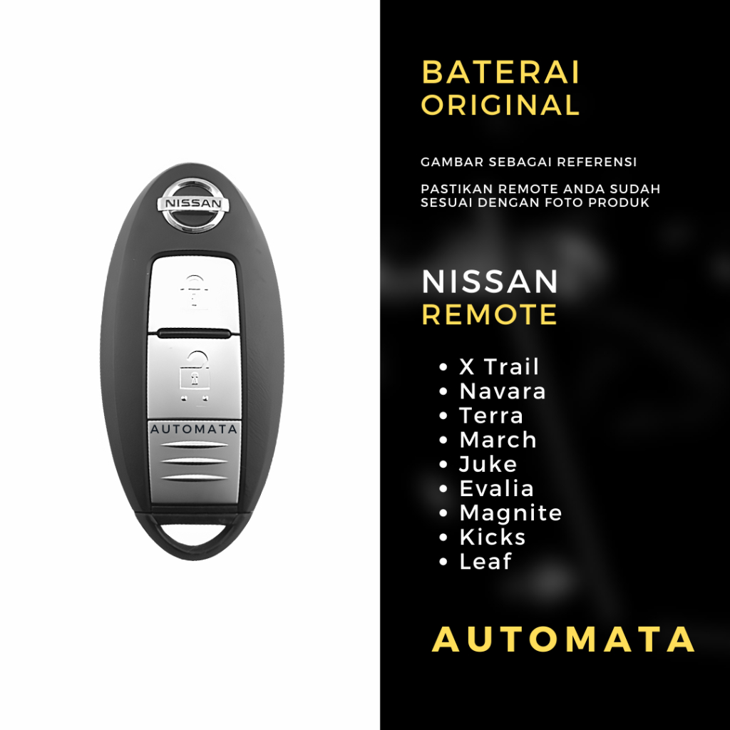 Jual Baterai Remote Nissan Juke Navara March Xtrail Evalia Original