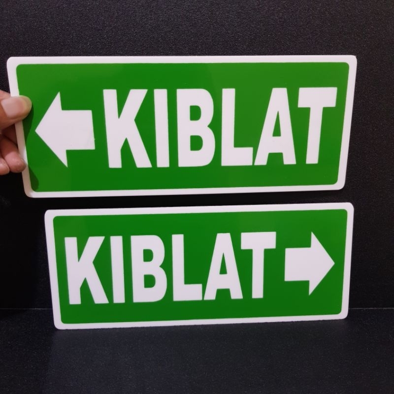 Jual Akrilik sign petunjuk arah KIBLAT kiri/kanan (harga satuan ...