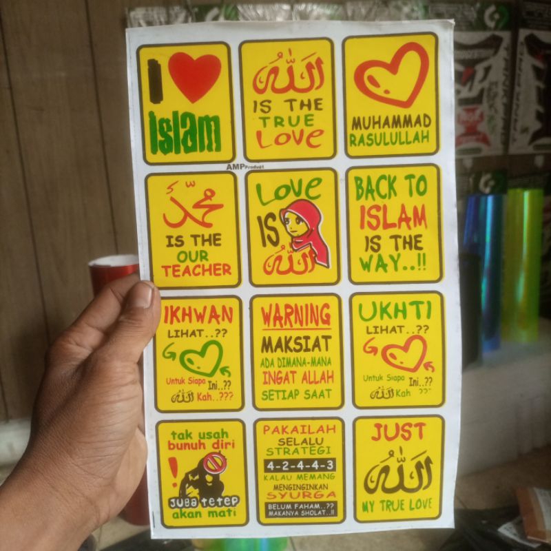 Jual Stiker pack plastic/katakata/lembaran isi 12 | Shopee Indonesia