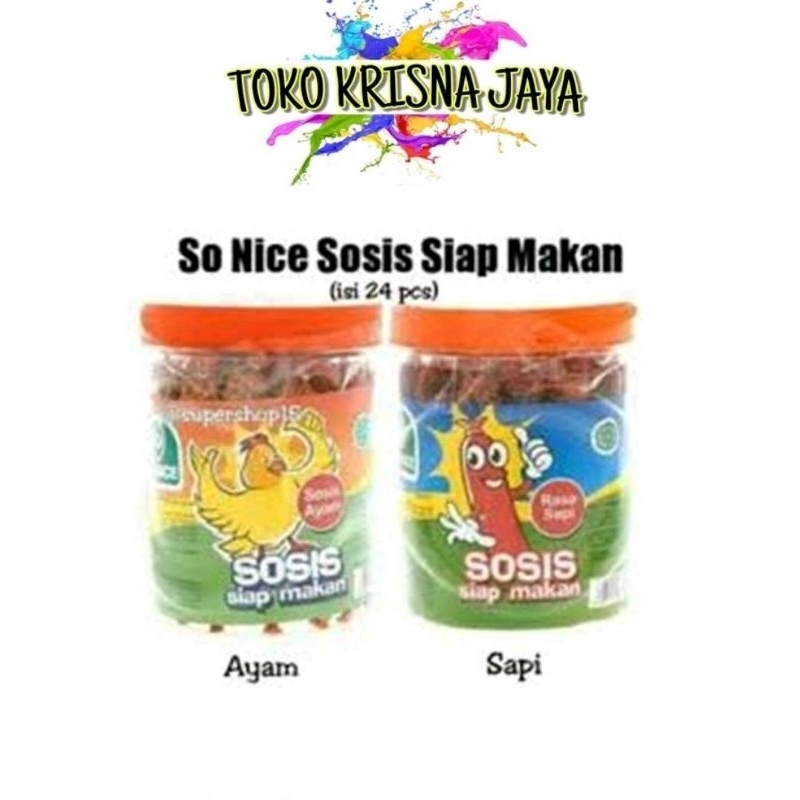 Jual Sosis Siap Makan Sosis So Nice Extra Besar 20 Rasa Ayam Dan Sapi