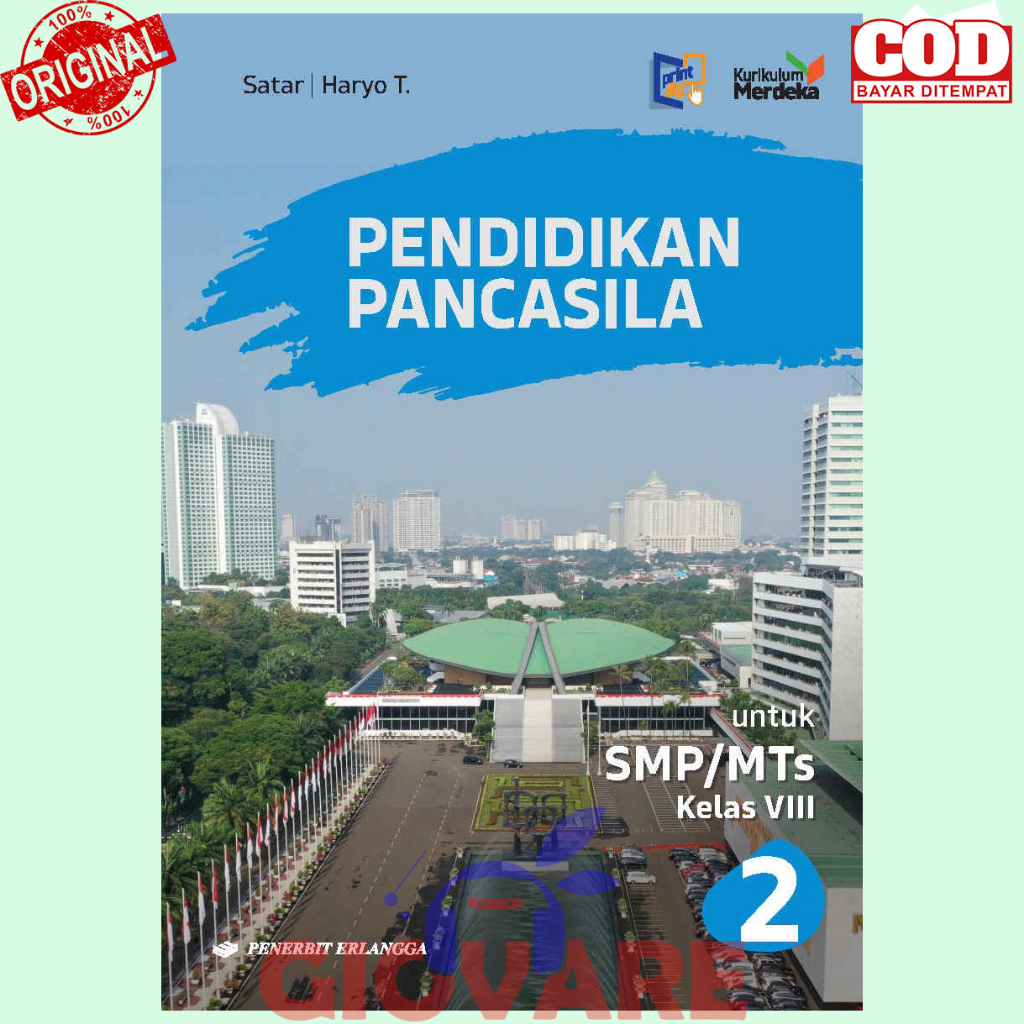 Jual BUKU PENDIDIKAN PANCASILA KELAS 8 ERLANGGA KURIKULUM MERDEKA ...