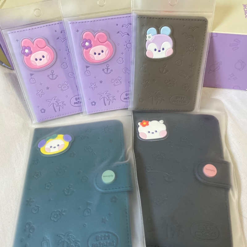 Jual (READY) BT21 minini LEATHER PATCH CARD CASE & PASSPORT CASE