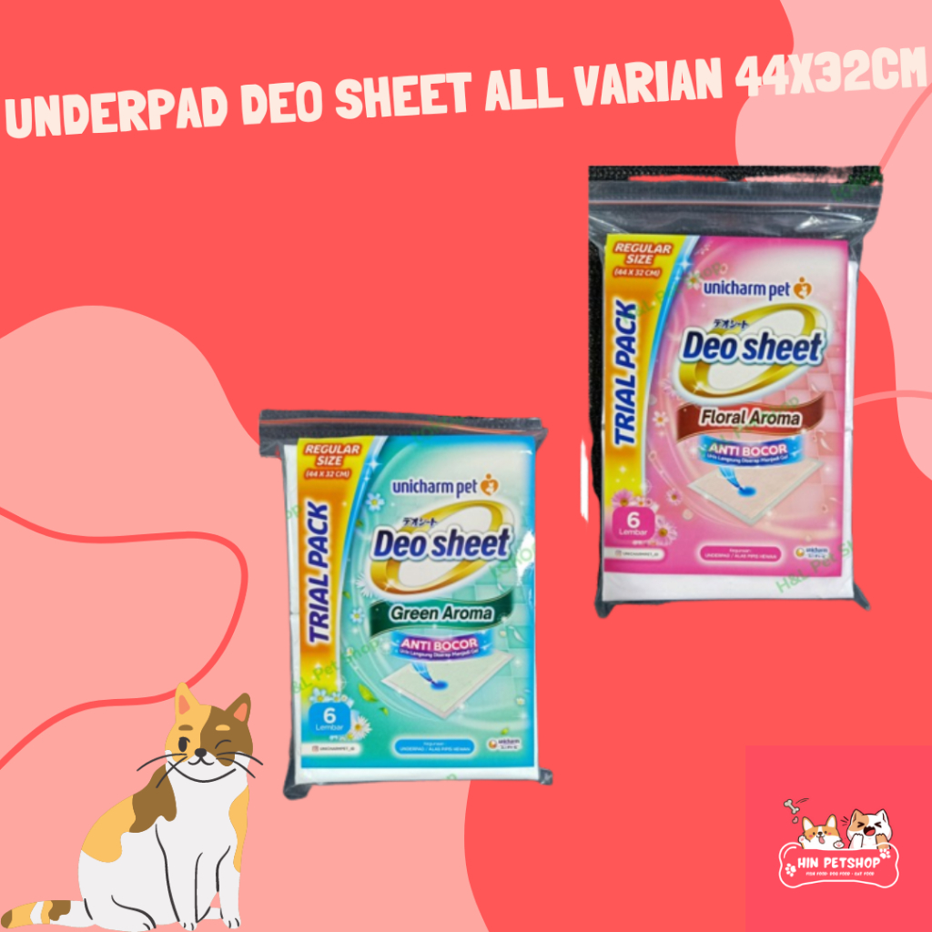 Jual Underpad Kandang - Unicharm Pet Deo Sheet All Varian 44x32cm isi 6 ...
