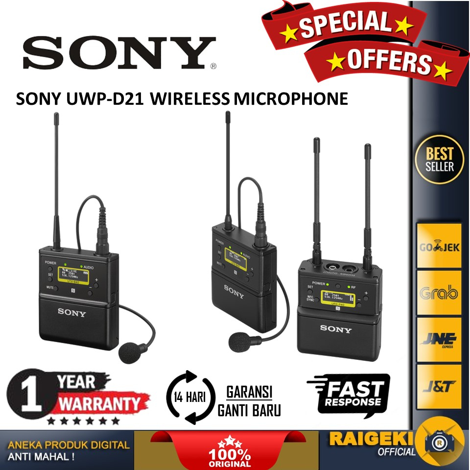 Jual Sony UWP-D21 Wireless Omni Lavalier Microphone System | Shopee ...