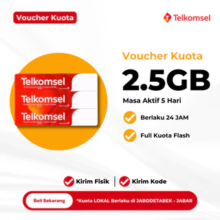 Voucher Kuota Internet Telkomsel 2,5GB Masa Aktif 5 Hari