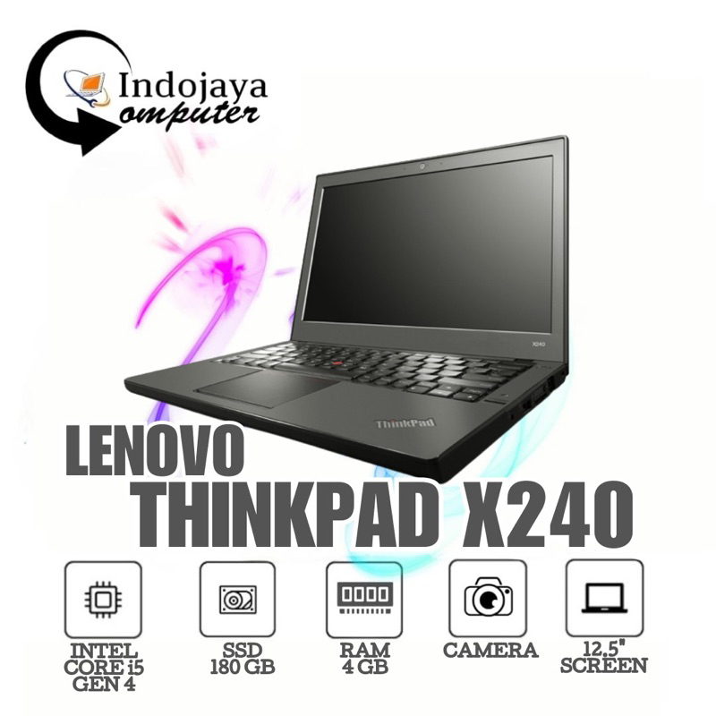 Jual Laptop Lenovo ThinkPad X240 Core i5 Gen 4 RAM 8GB SSD 128GB