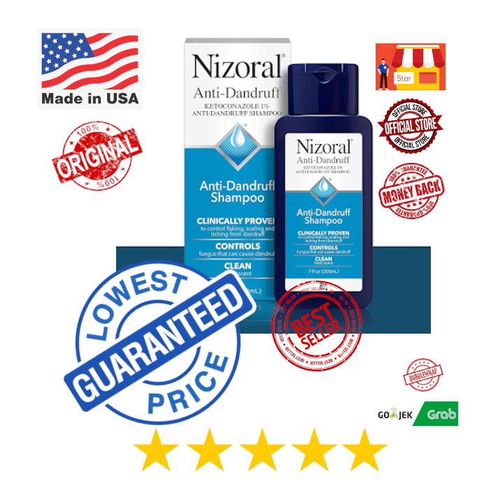 Jual Nizoral AntiDandruff Shampoo 200 ml USA with 1 Ketoconazole