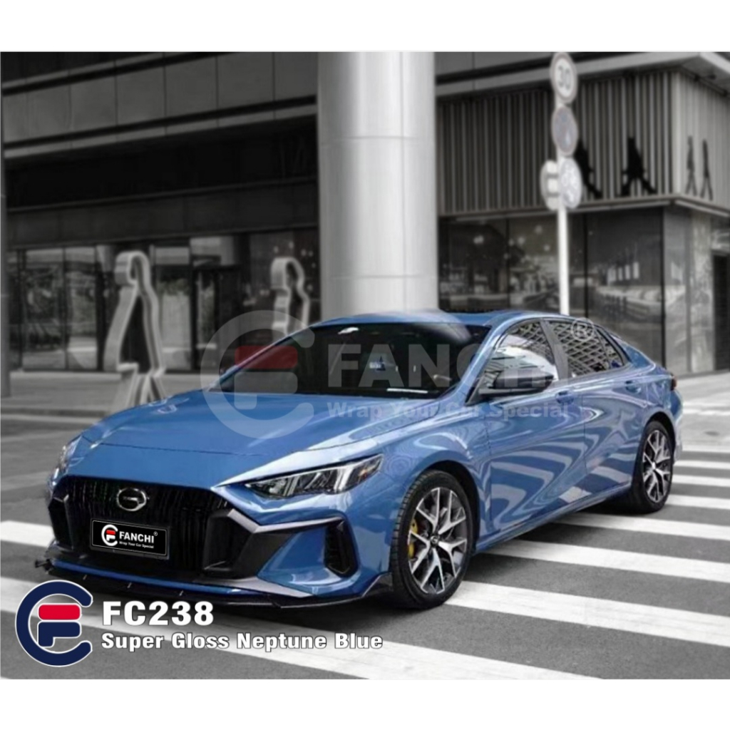 Jual 152cm Sticker FANCHI FC238 Super Gloss Glossy Neptune Blue 152cm ...
