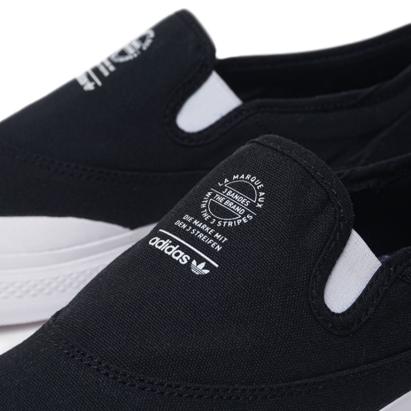 Jual SEPATU SNEAKERS ADIDAS NIZZA RF SLIP ON BLACK WHITE (S23722 ...