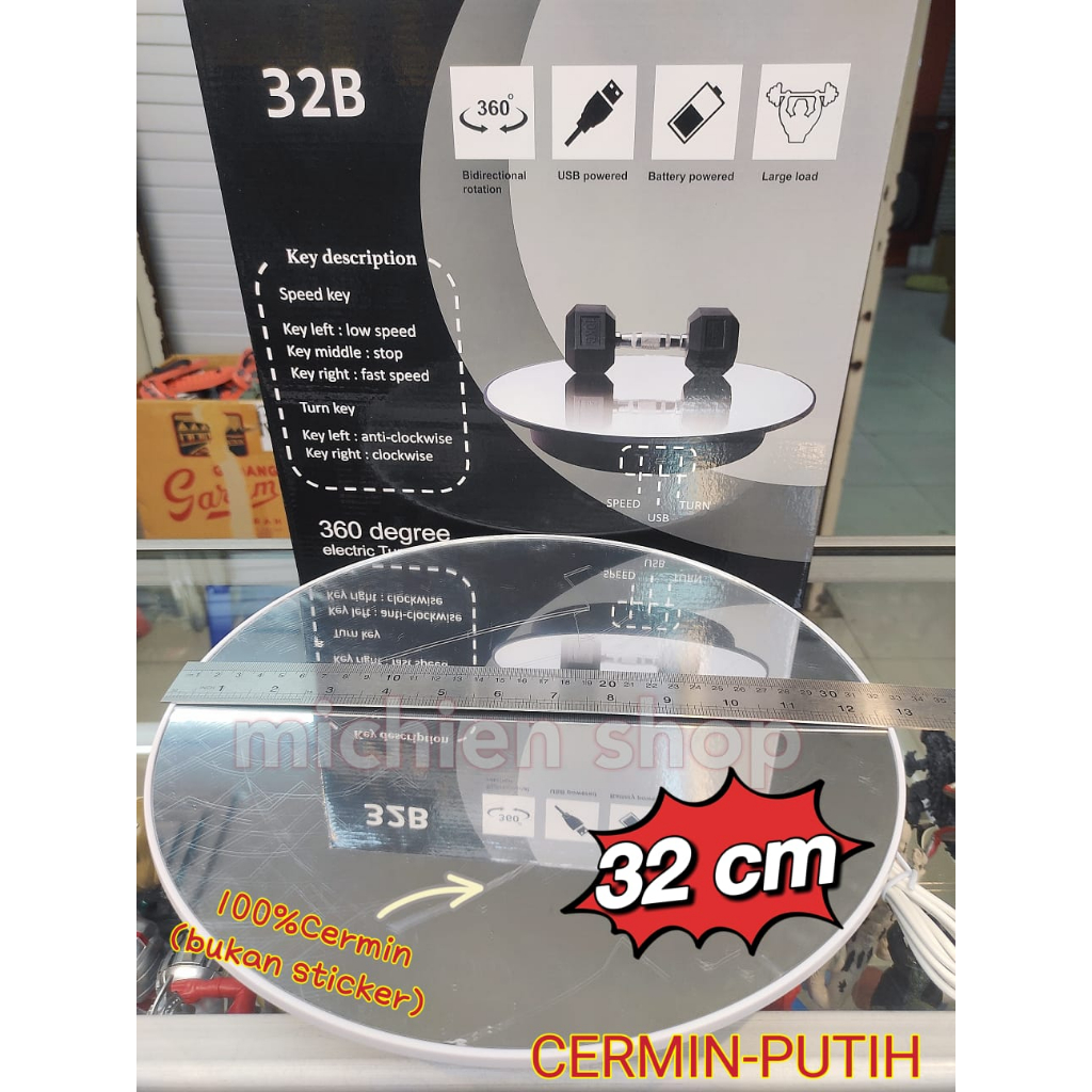 Jual display putar 32 cm Alas Putar Rotating Display Fotografi Stand ...