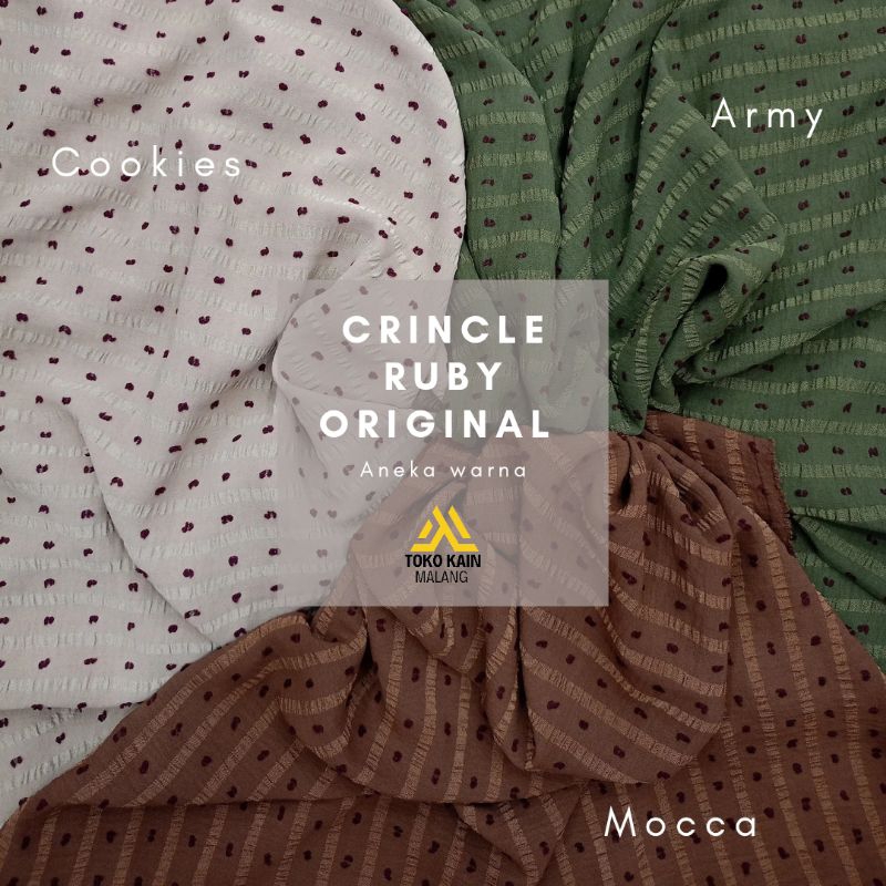 Jual CRINCLE | CRINKLE RUBY ORIGINAL (HARGA PER 0, 5 METER) | Shopee ...