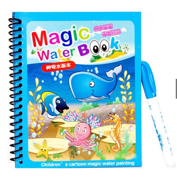 Jual Magic Water Book VIRAL T*kT*K / buku mewarnai / Buku mewarnai