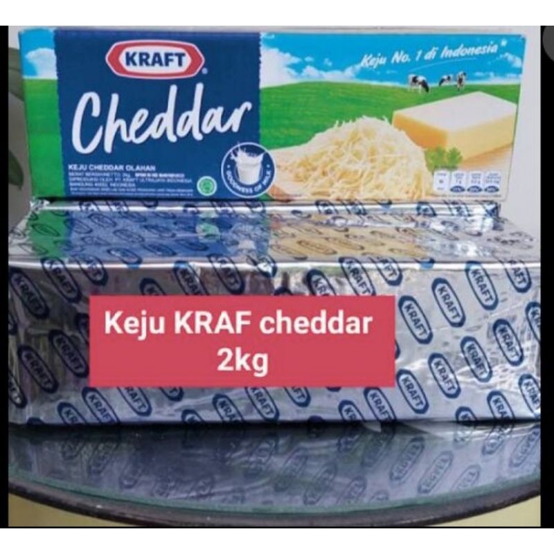 Jual Kraft Keju Cheddar Blok 2kg | Shopee Indonesia