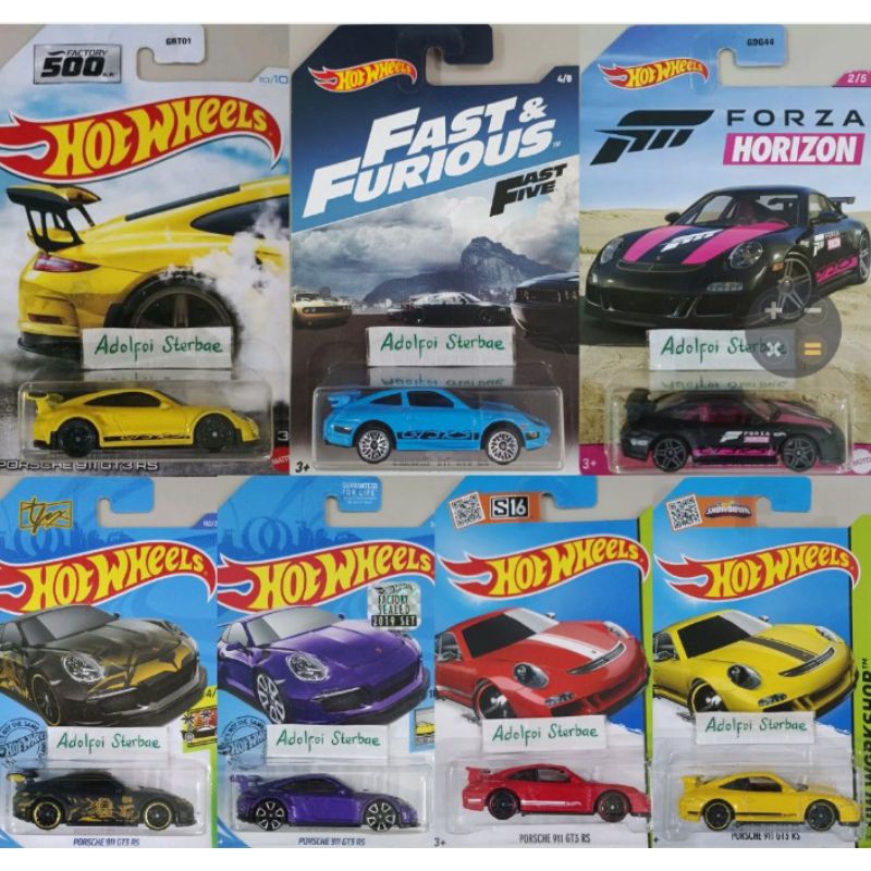 Jual hotwheels hot wheels porsche 911 GT3 RS edisi factory 500hp