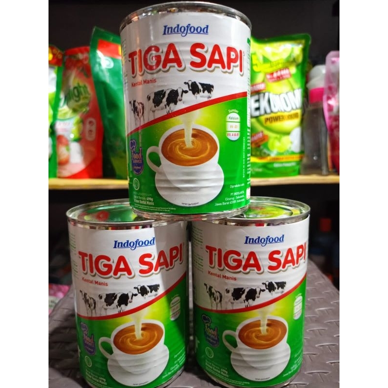 Jual susu kaleng tiga sapi 490g | Shopee Indonesia