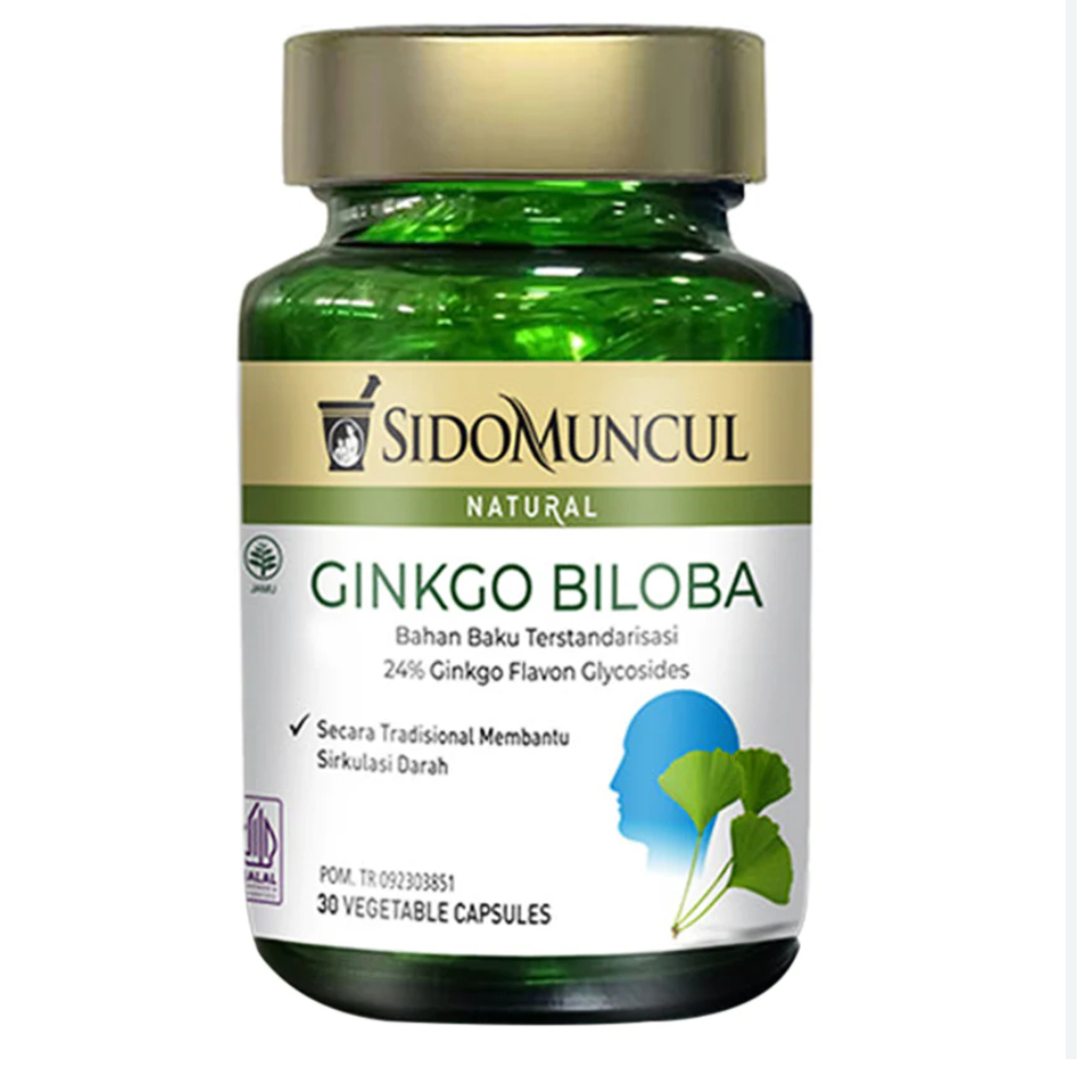 Jual Sido Muncul Herbal Ginkgo Biloba 30 Kapsul /sidomuncul natural