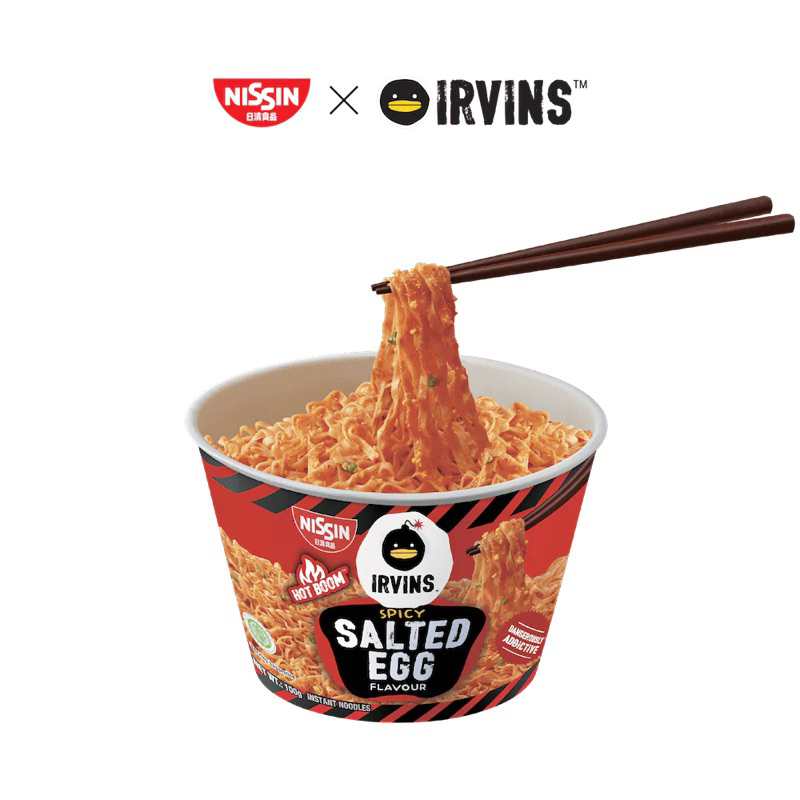 Jual NISSIN X IRVINS HOTBOOM SPICY SALTED EGG INSTANT NOODLE BOWL ...