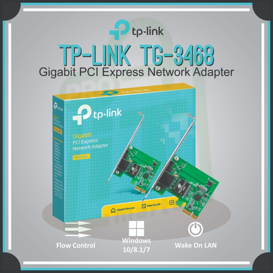 Jual TPLINK TG3468 LAN CARD GIGABIT PCI EXPRESS NETWORK ADAPTER