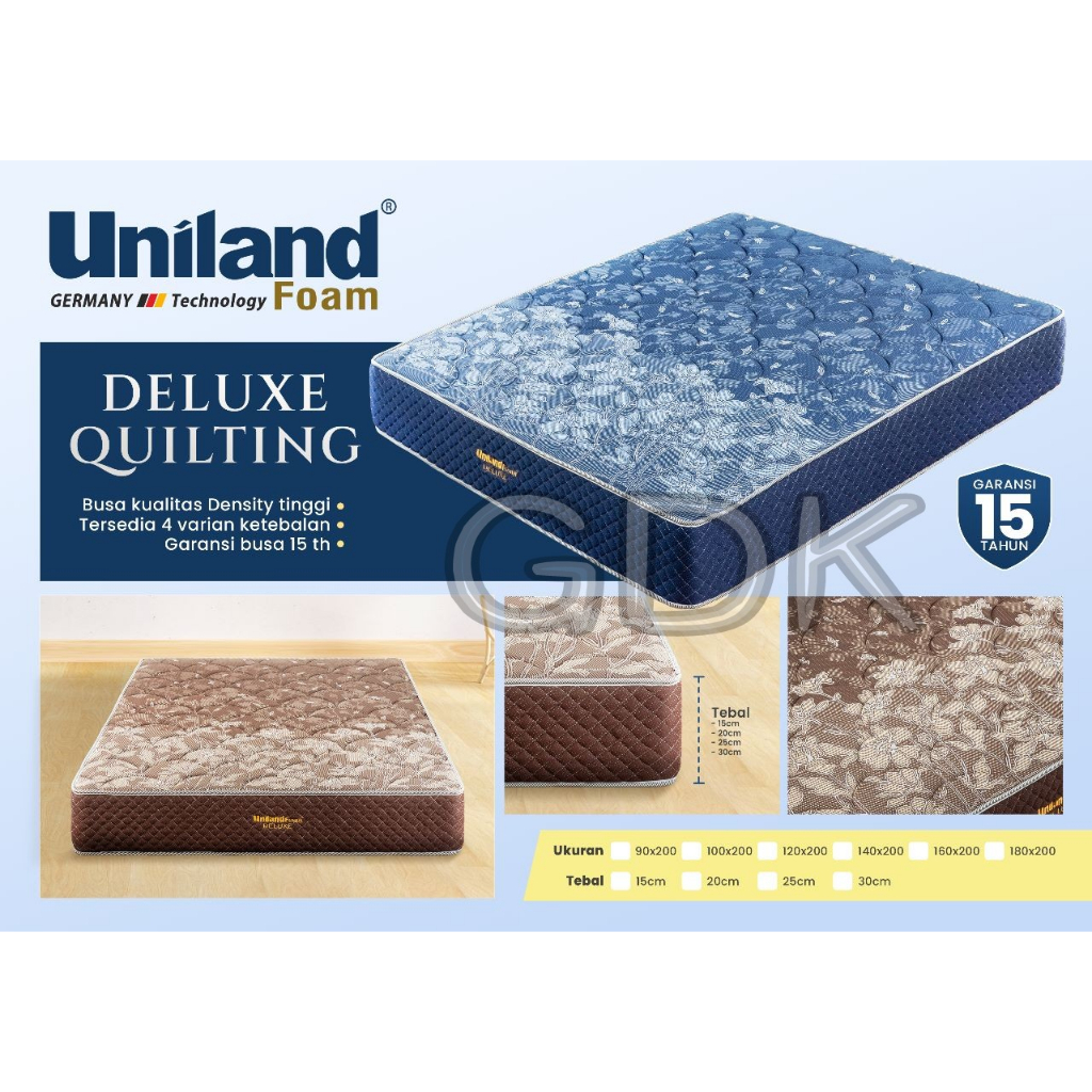 Jual Kasur Busa Uniland Foam Deluxe Quilting Tebal 30cm Shopee Indonesia