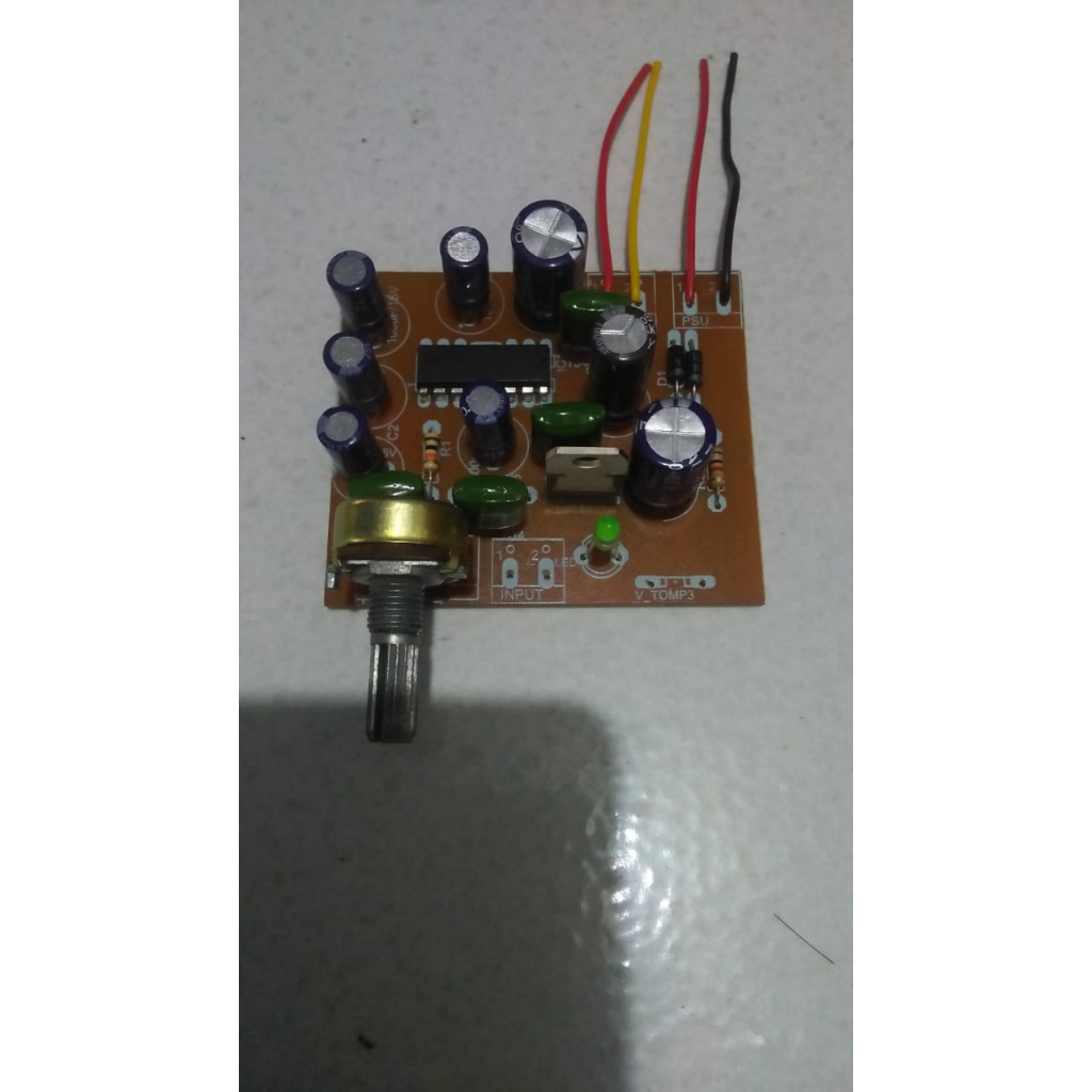 Jual kit rangkaian power amplifier mini BTL stereo di setting mono IC