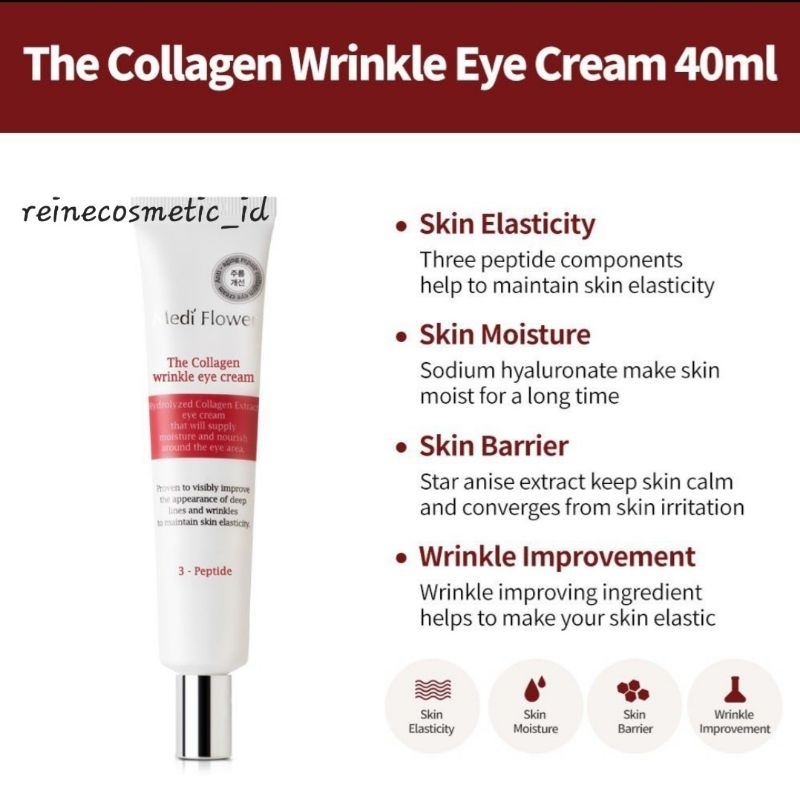 Crème Anti-rides Yeux Medi Flower Collagen - 40ml - K-Beauty Corée - Neuf