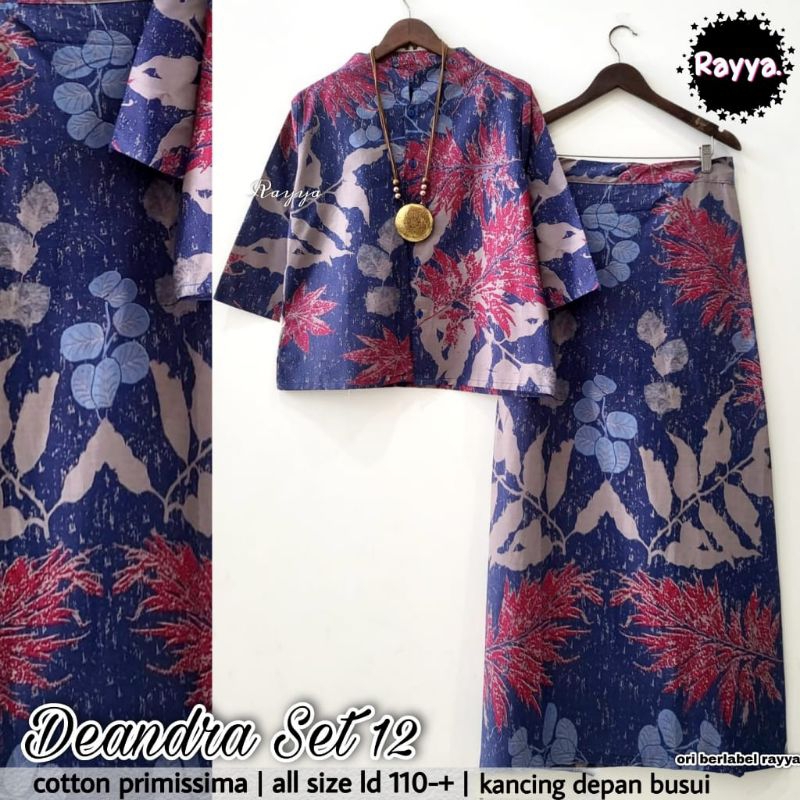 Jual SETELAN ROK BLUS BATIK FLOWER #DEANDRA SET | Shopee Indonesia