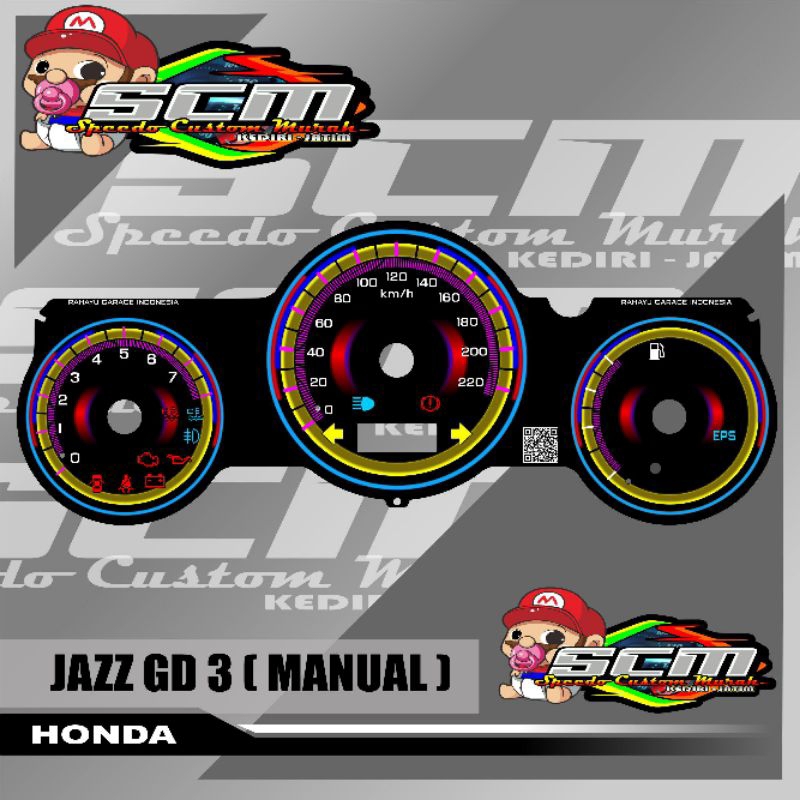 Jual Papan speedometer Honda Jazz Gd 3 manual panel spidometer custom
