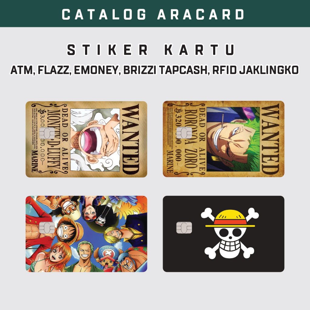 Jual Stiker Sticker Kartu Atm Garskin Skin Card Atm ONEPIECE Vinyl
