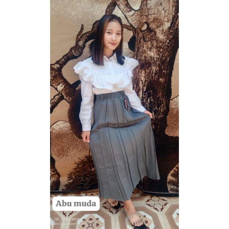 Jual ROK PLISKET PREMIUM TEBAL||ROK PLISKET PREMIUM WANITA DEWASA||ROK