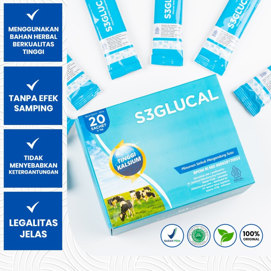 Jual FREE 1 HADIAH S3GLUCAL S3 Glucal Suplemen Tulang & Sendi Original ...
