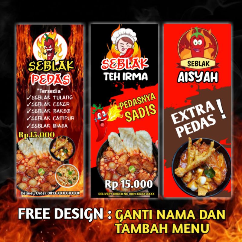 Jual Banner Spanduk Seblak Shopee Indonesia