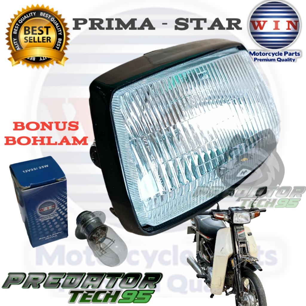 Jual Lampu Depan Reflektor Headlamp Plus Bohlam Soket Honda Astrea Star Prima High Quality