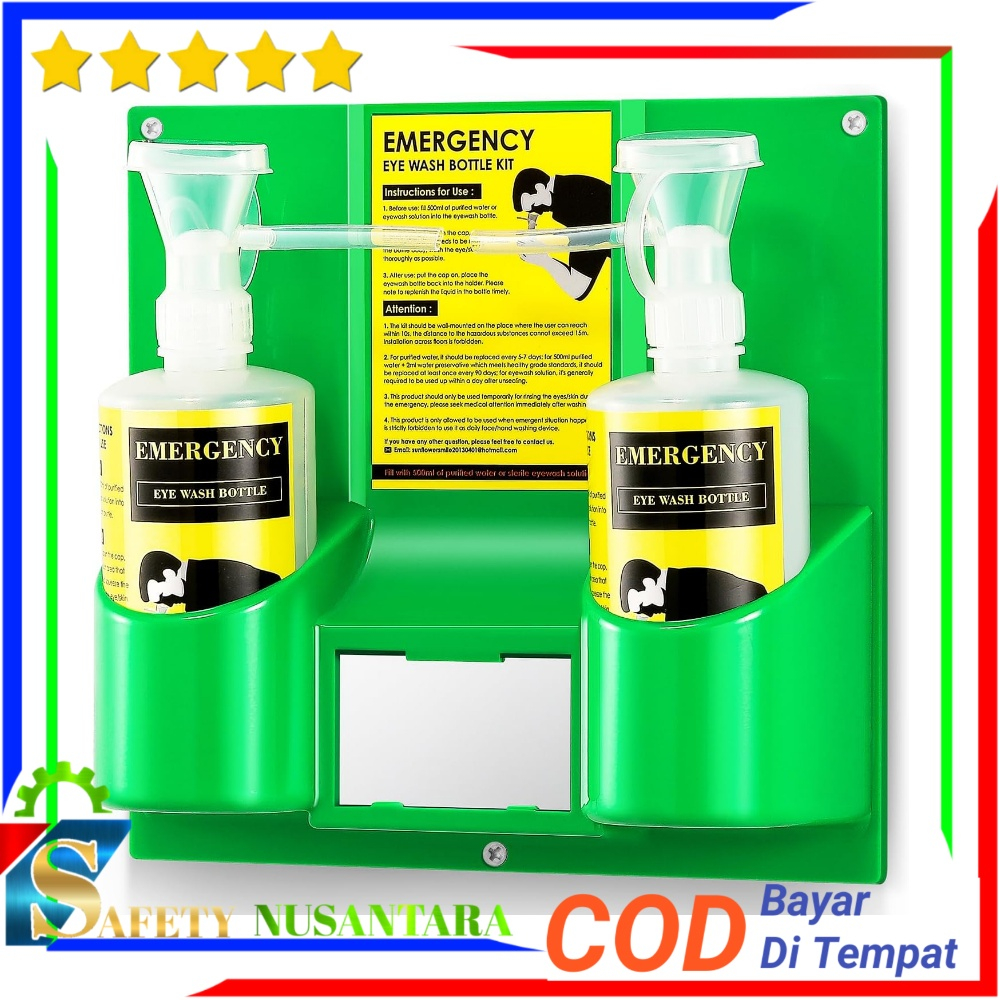 Jual Emergency Eyewash Bottle / Eye Wash Botol Wall Mounted Station