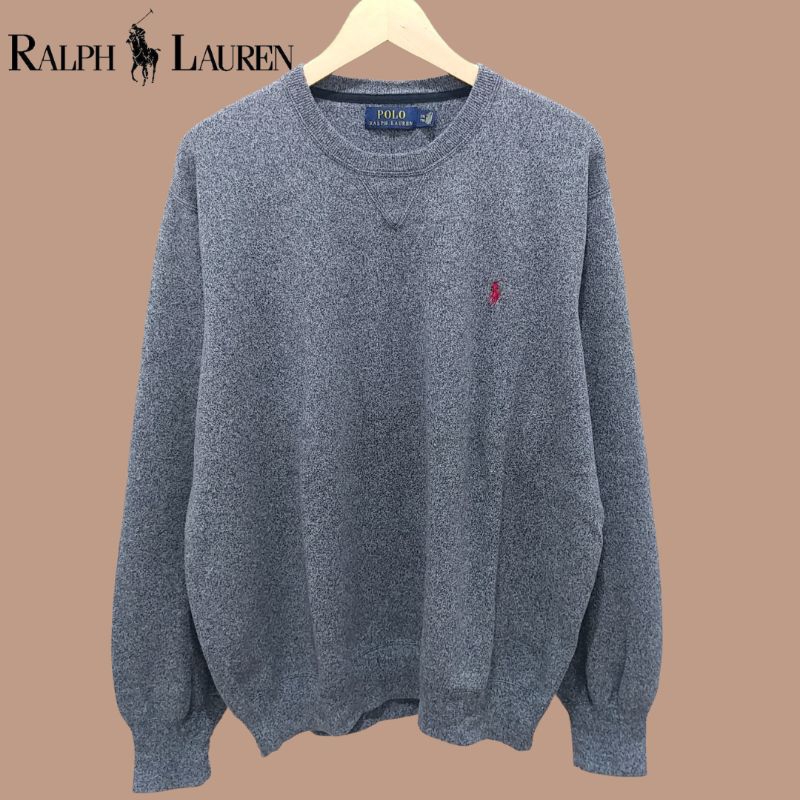 Polo Ralph Lauren Heather Grey Cotton Sweater