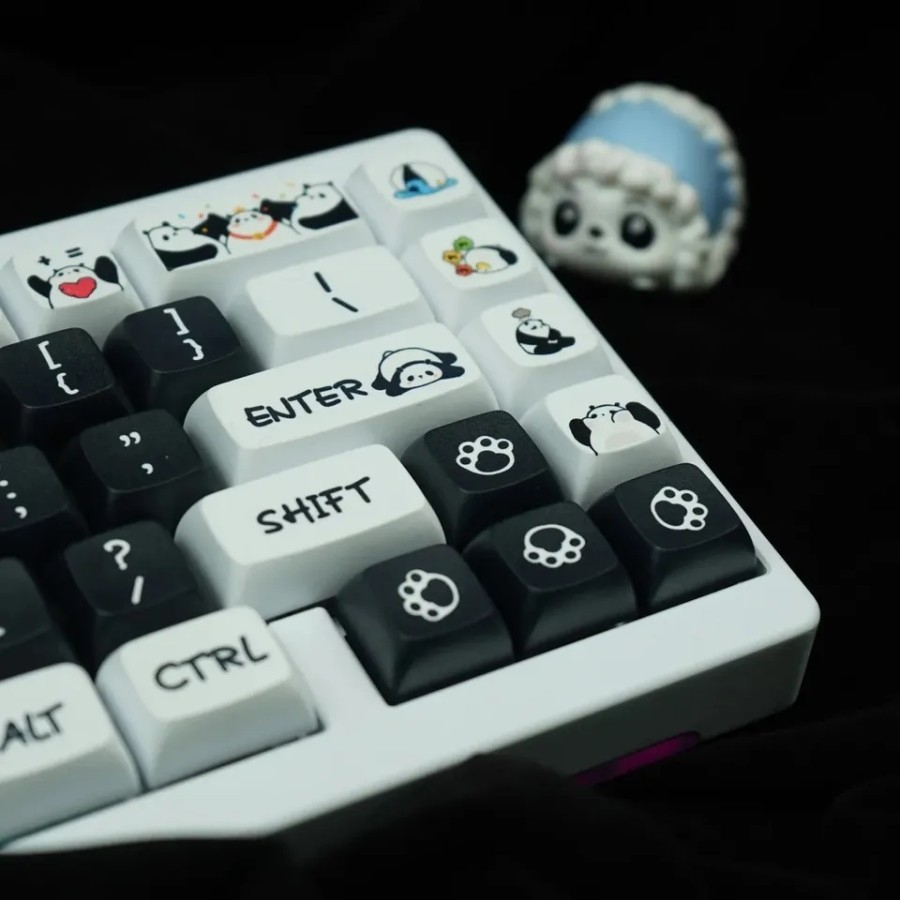 Jual PANDA Keycaps XDA Black & White PBT Mechanical keyboard keycap set ...