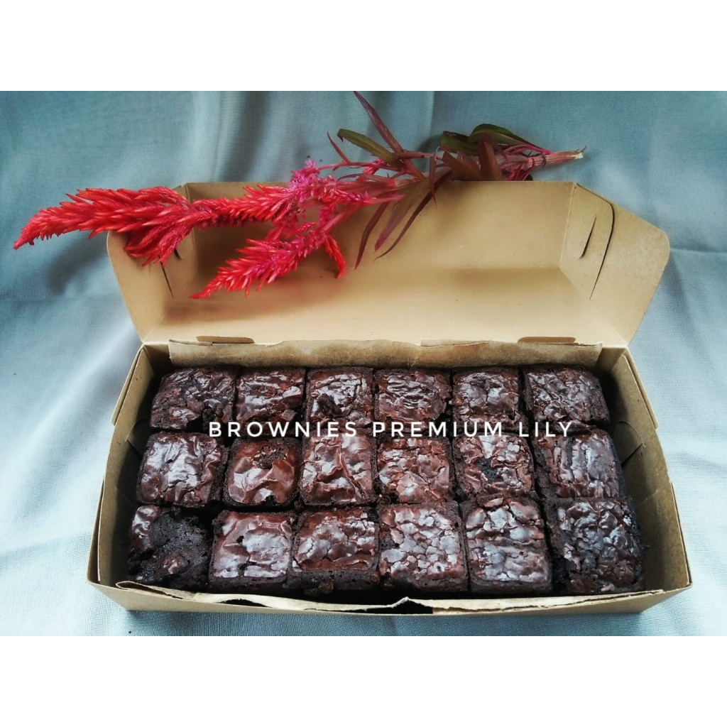 Jual Brownies Fudgy Premium Original Tanpa Toping Shopee Indonesia