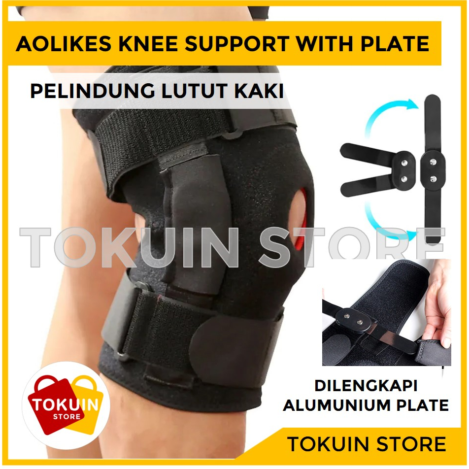 Jual Aolikes Knee Support Plate Patella Protector Pad Wrap Deker Lutut ...