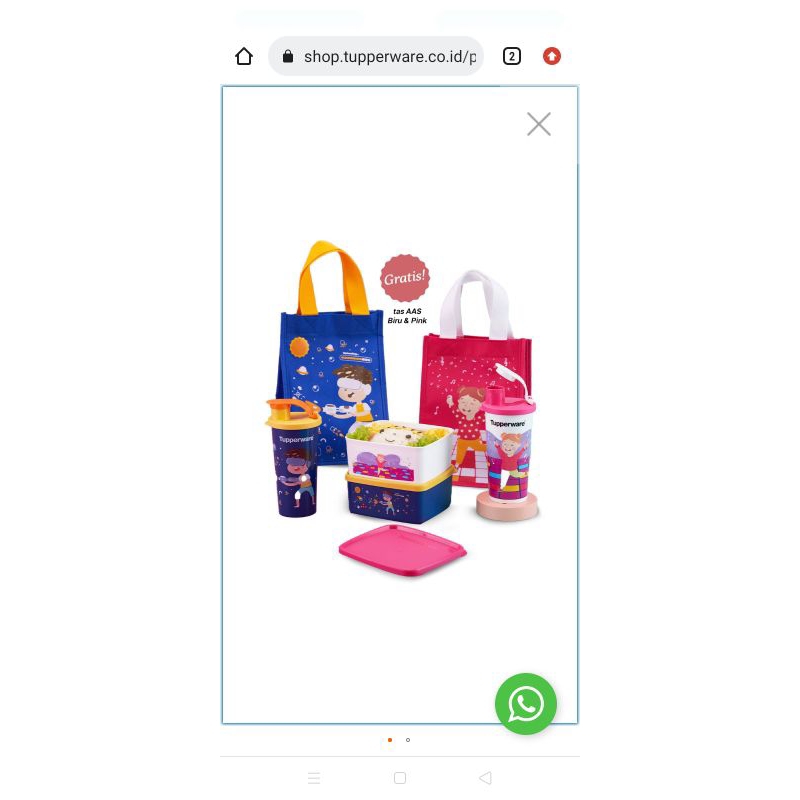 Jual Tupperware Aku Anak Sehat Lunch Set Tempat Bekal Anak | Shopee ...