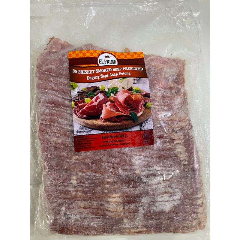 Jual Smoked Beef Us Brisket Sliced G El Primo Shopee Indonesia