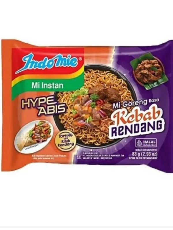 Jual Indomie Mie Goreng Kebab Rendang Pack 83g - Go Sachet Official ...