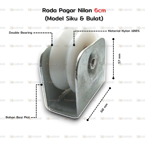 Jual Roda Nilon Pagar Besi Dorong Roda Gerbang Pagar Lipat Ukuran 6 Cm Shopee Indonesia 5570