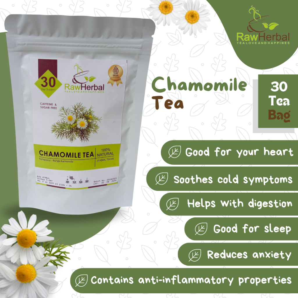 Jual CHAMOMILE TEA : CHAMOMILE FLOWER TEA / TEH BUNGA CHAMOMILE ISI 30