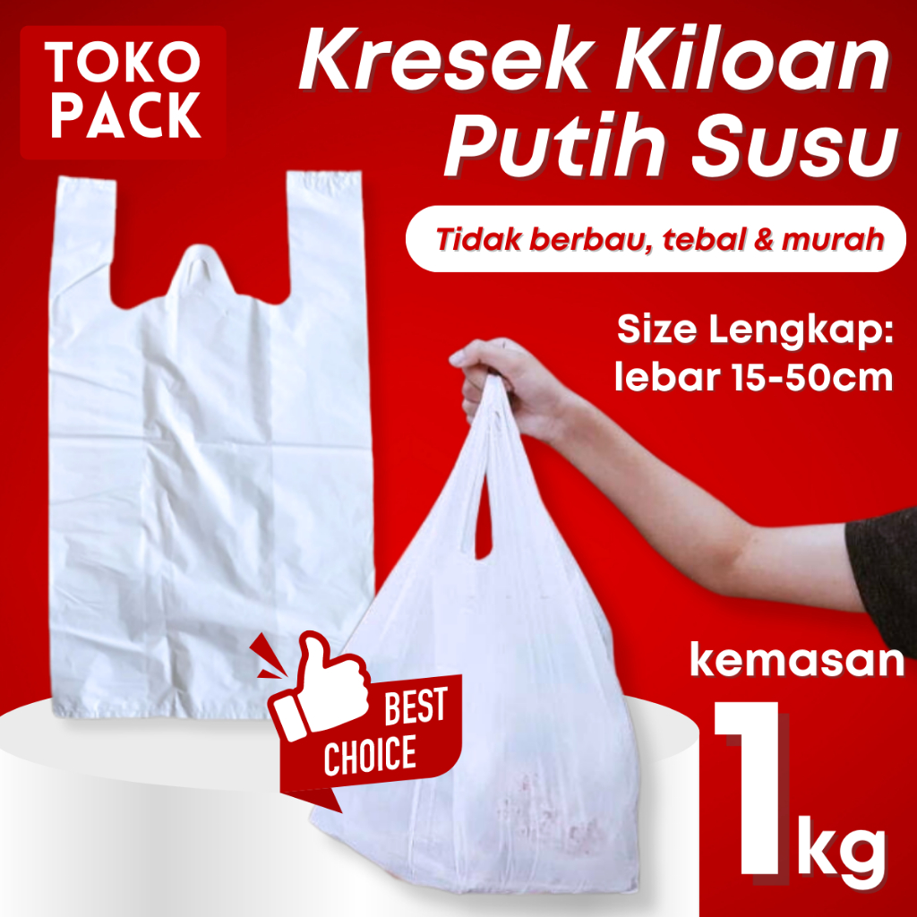 Jual Kantong Plastik Kresek Putih Tebal Kiloan Bukan Kilat Loco Kresek Laundy Minimarket