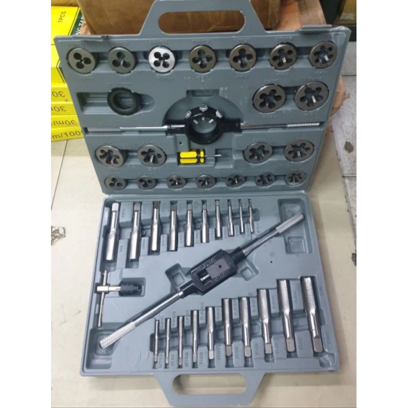 Jual Tap and Die Set 1/4 - 1 inchi isi 45 pcs Alloy Steel | Shopee ...