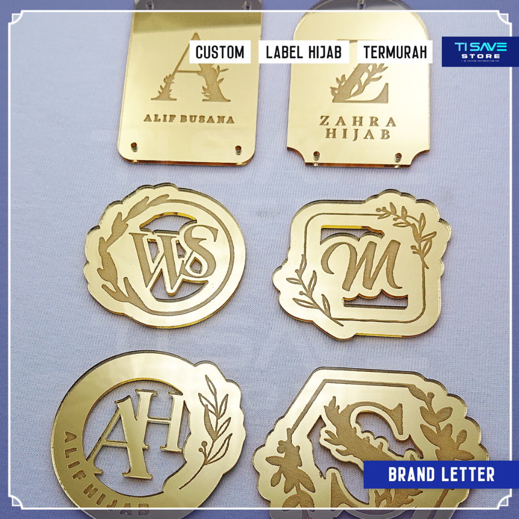 Jual PROMO TERMURAH Label Akrilik Letter Brand Logo Custom | Shopee
