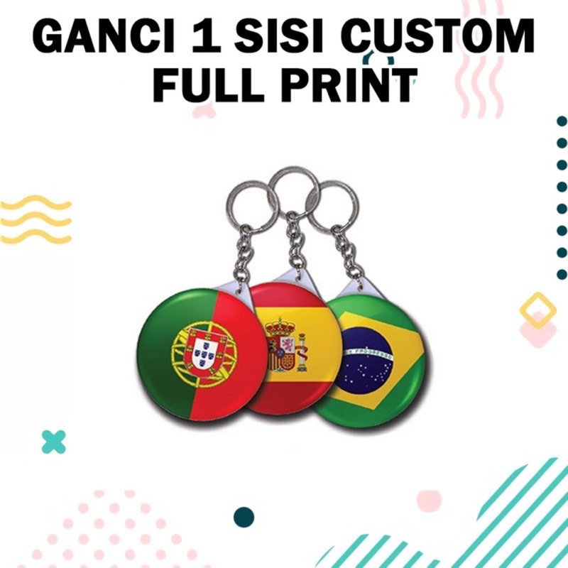 Jual Ganci Gantungan Kunci Custom1 Sisi Full Print Shopee Indonesia 3533