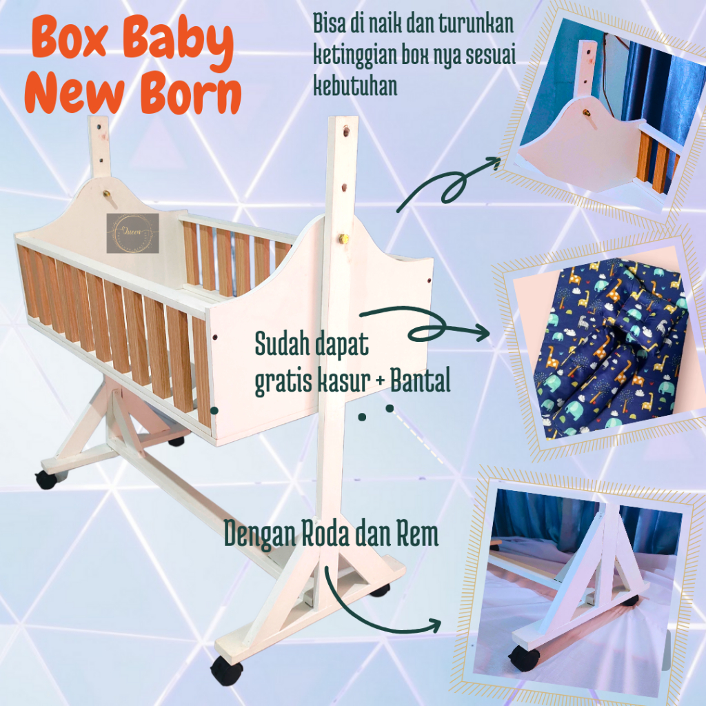 Jual Keranjang Bayi Tidur Box Kasur Bayi Set Kelambu Bedcover Tempat ...